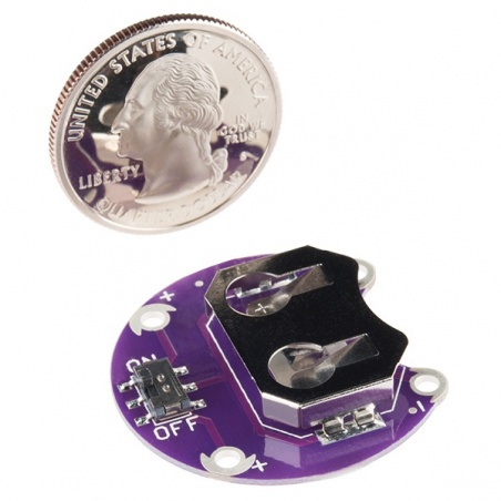 LilyPad Coin Cell Battery Holder - Switched - 20mm: DEV-13883