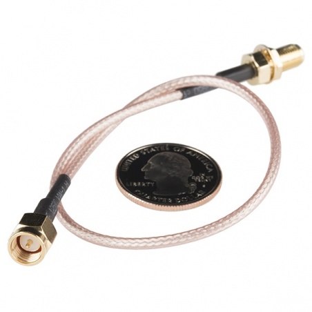 Interface Cable - SMA Female to SMA Male (25cm): WRL-12861