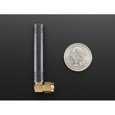 Right-angle Mini GSM/Cellular Quad-Band Antenna - 2dBi SMA Plug