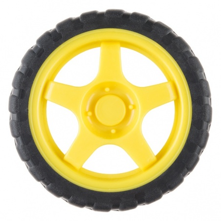 Wheel - 65mm (Rubber Tire, Pair)  ROB-13259