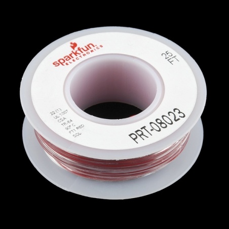 Hook-up Wire - Red (22 AWG)  PRT-08023